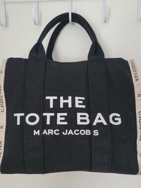 Marc Jacobs Jacquard Medium The Tote Bag with Detachable Adjustable Strap BLACK